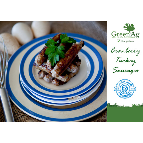Organic Cranberry Turkey Sausages